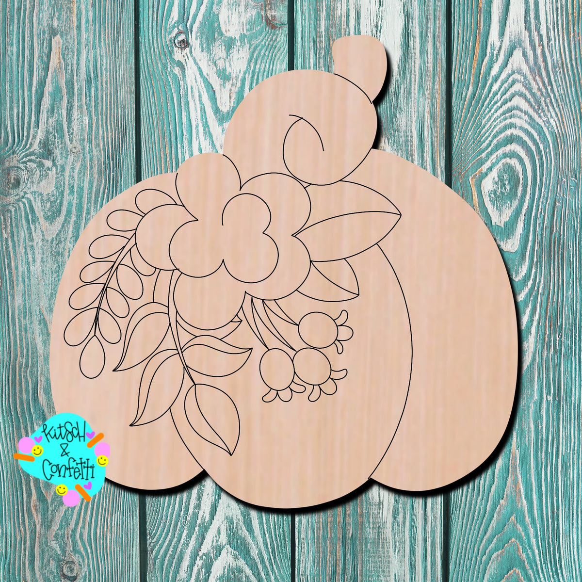 Pumpkin Wooden Cutout Kitsch And Confetti