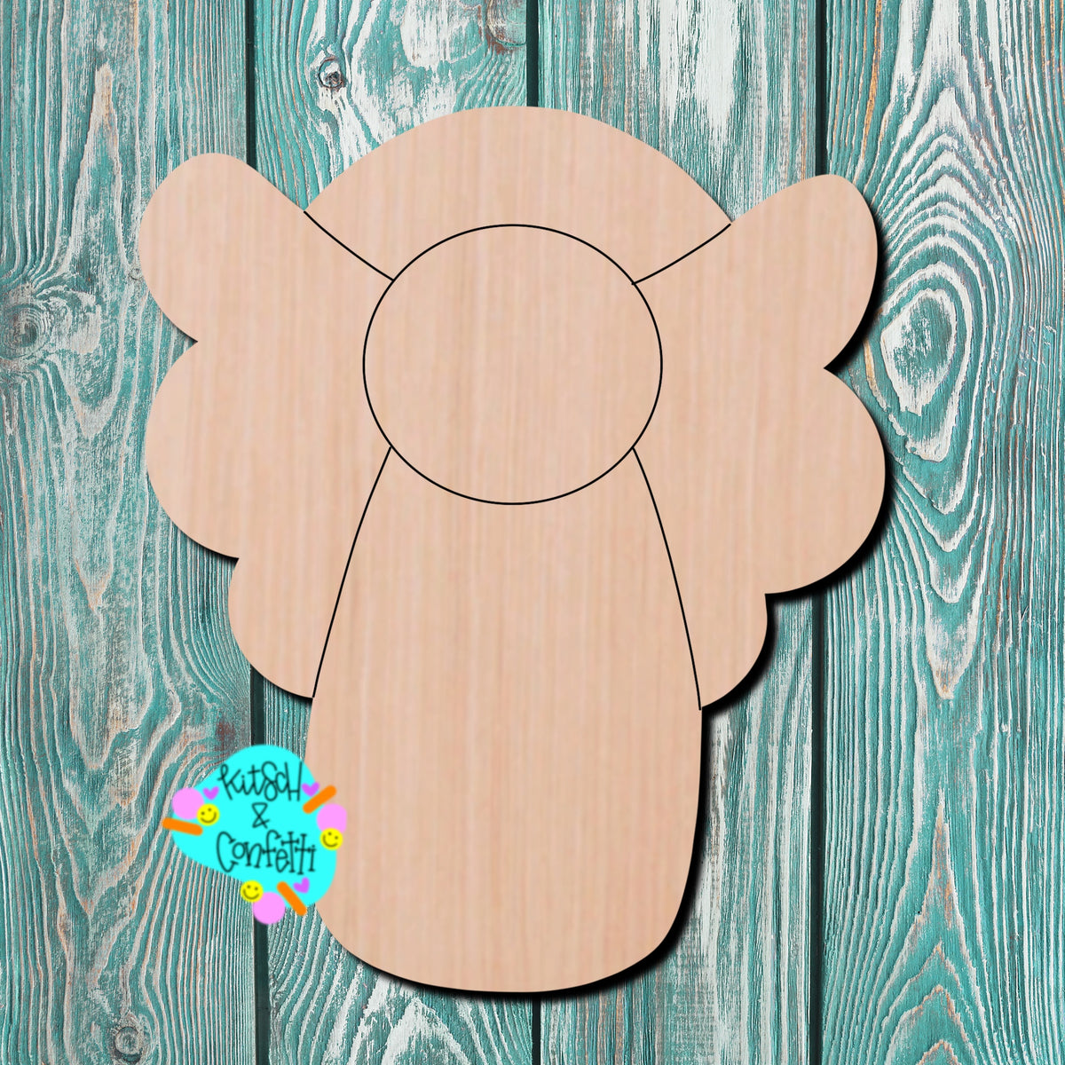 AWIZOM 12 Pcs Unfinished Christmas Angel Wooden Cutouts - 3.94"x3.27", Thick Pine For DIY Craft & Tiered Tray Decor