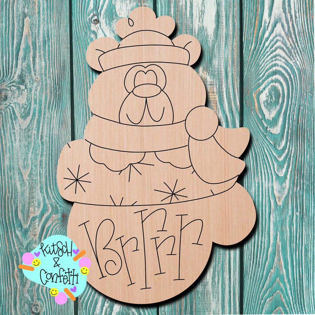 Kitsch & Confetti  Polar Bear Wooden Cutout