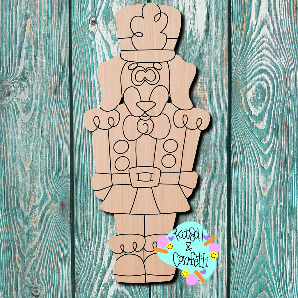 Kitsch & Confetti  Dachshund Nutcracker Wooden Cutout