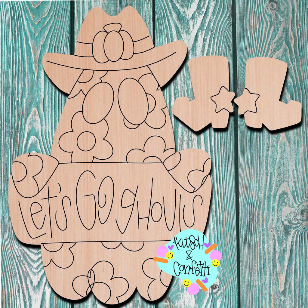 Kitsch & Confetti Lets Go Ghouls Ribbon Leg Ghost