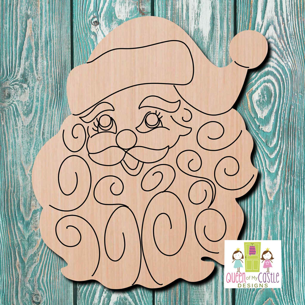 QOMC Santa Wooden Cutout