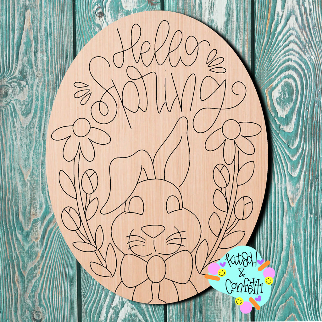 Kitsch & Confetti Easter Bunny Wooden Cutout