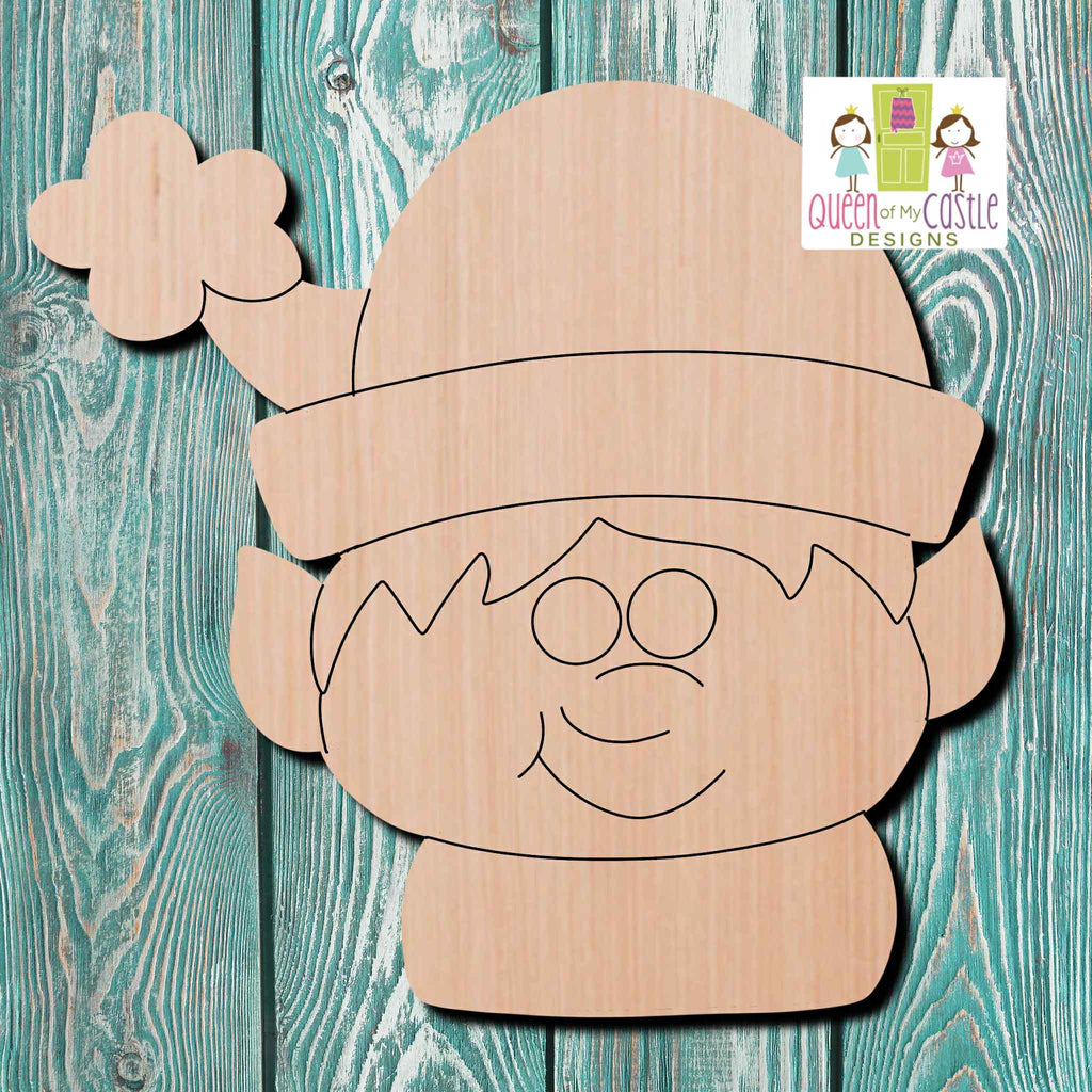 QOMC Elf Wooden Cutout
