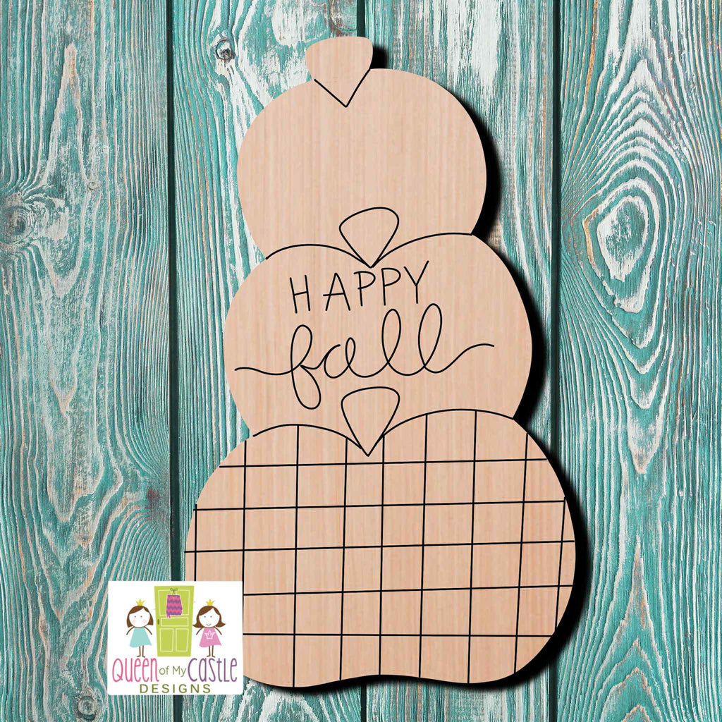 QOMC Pumpkin Wooden Cutout