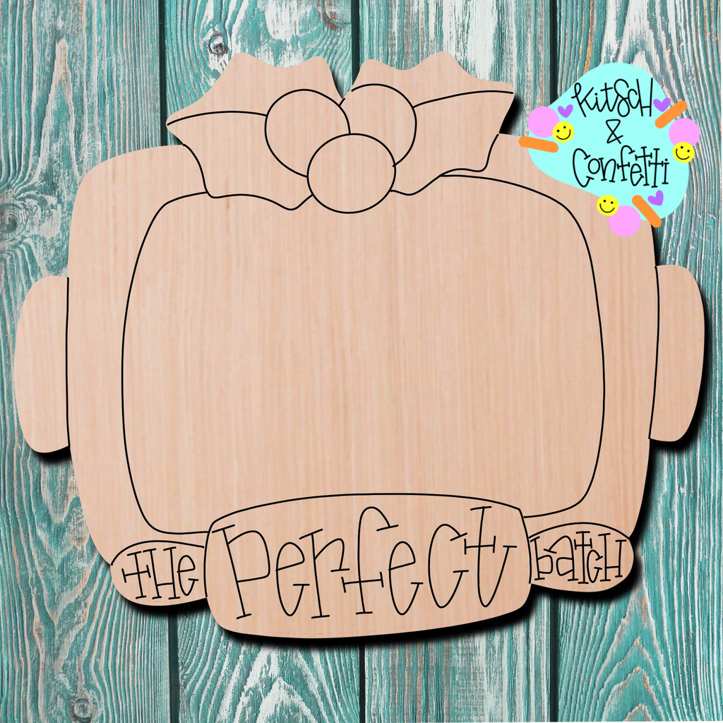 Kitsch & Confetti  Gingerbread Cookie Sheet Wooden Cutout