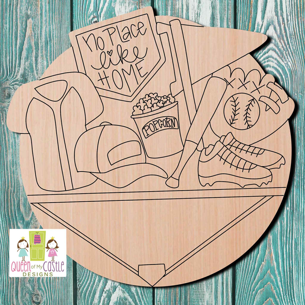 QOMC Baseball Wooden Cutout