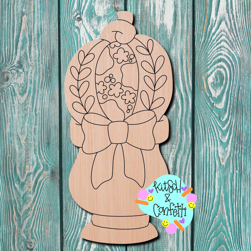 Kitsch & Confetti Chinoiserie Pumpkin Wooden Cutout