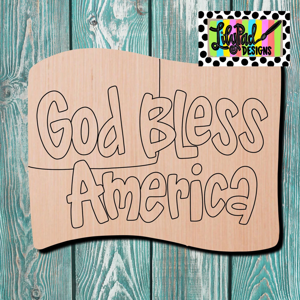 Lilypad Designs God Bless America Flag