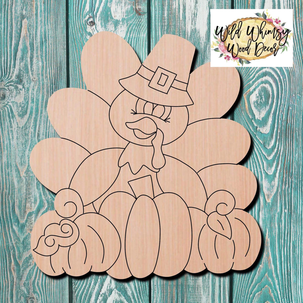 Wild Whimsy Wood Decor Thanksgiving Turkey