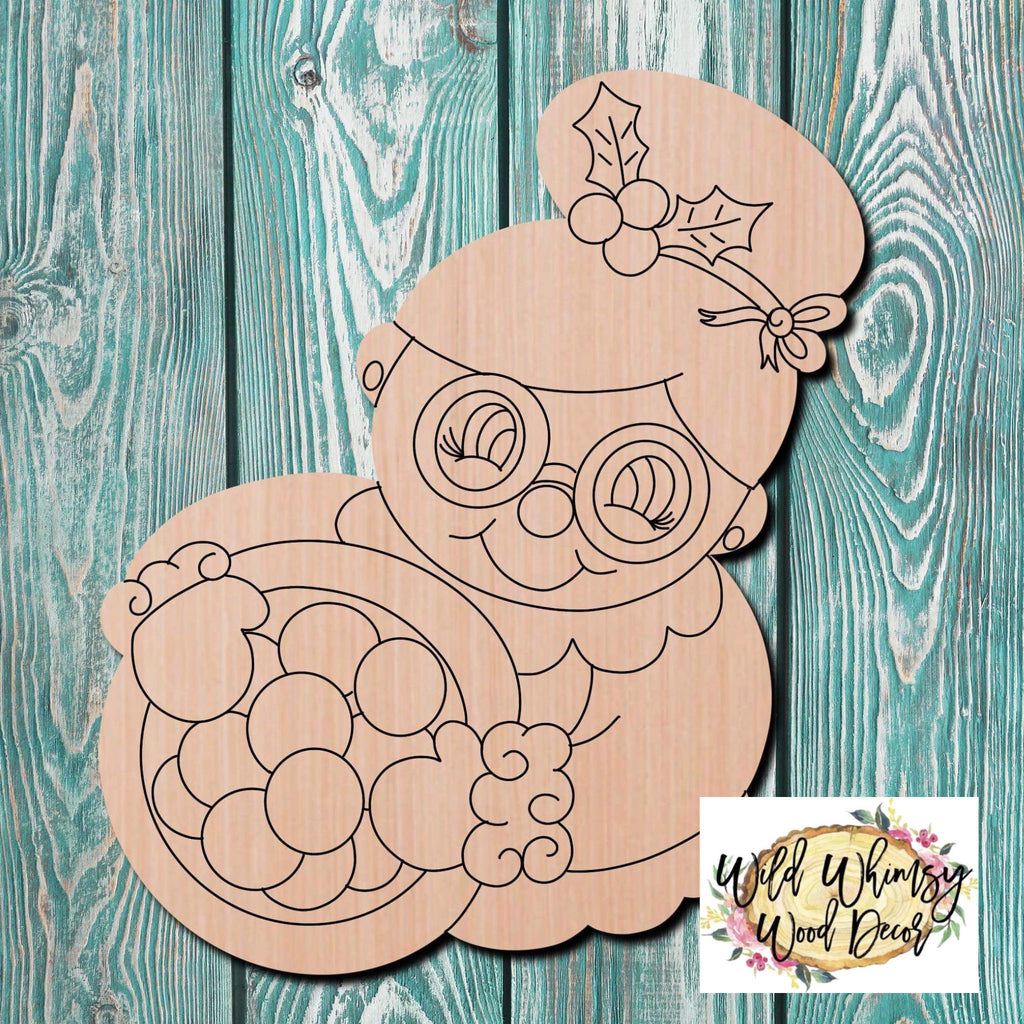 Wild Whimsy Wood Mrs. Claus Cookies