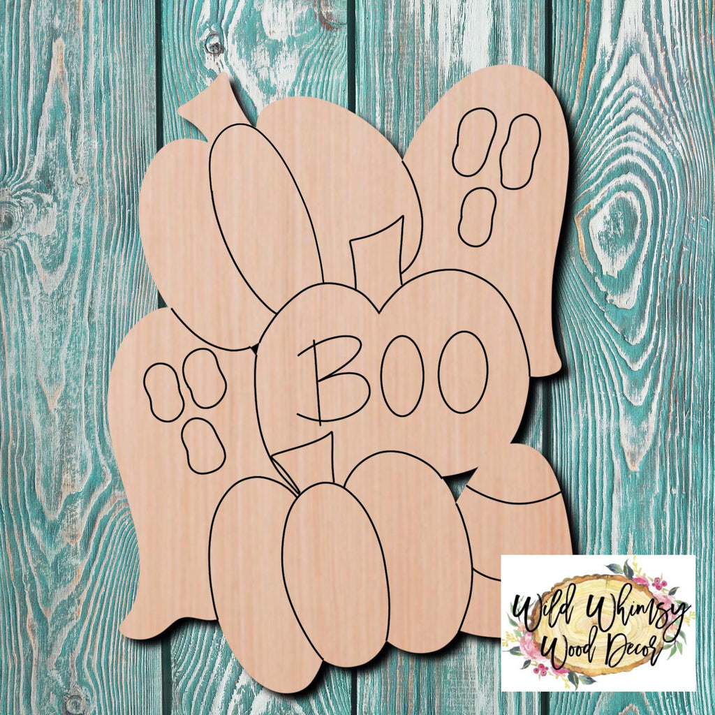 Wild Whimsy Wood Decor Ghost Wooden Cutout