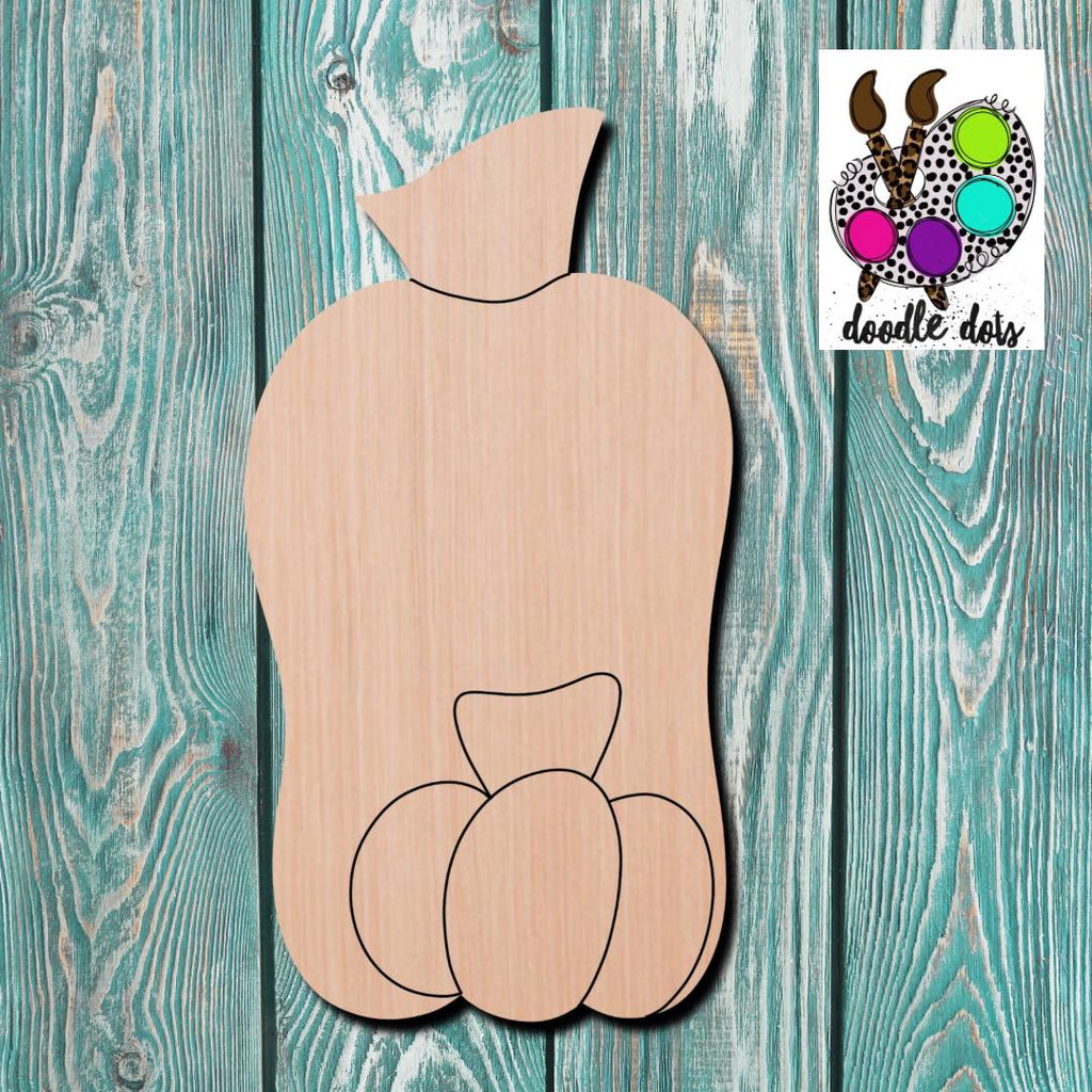 Doodle Dots Pumpkin Wooden Cutout