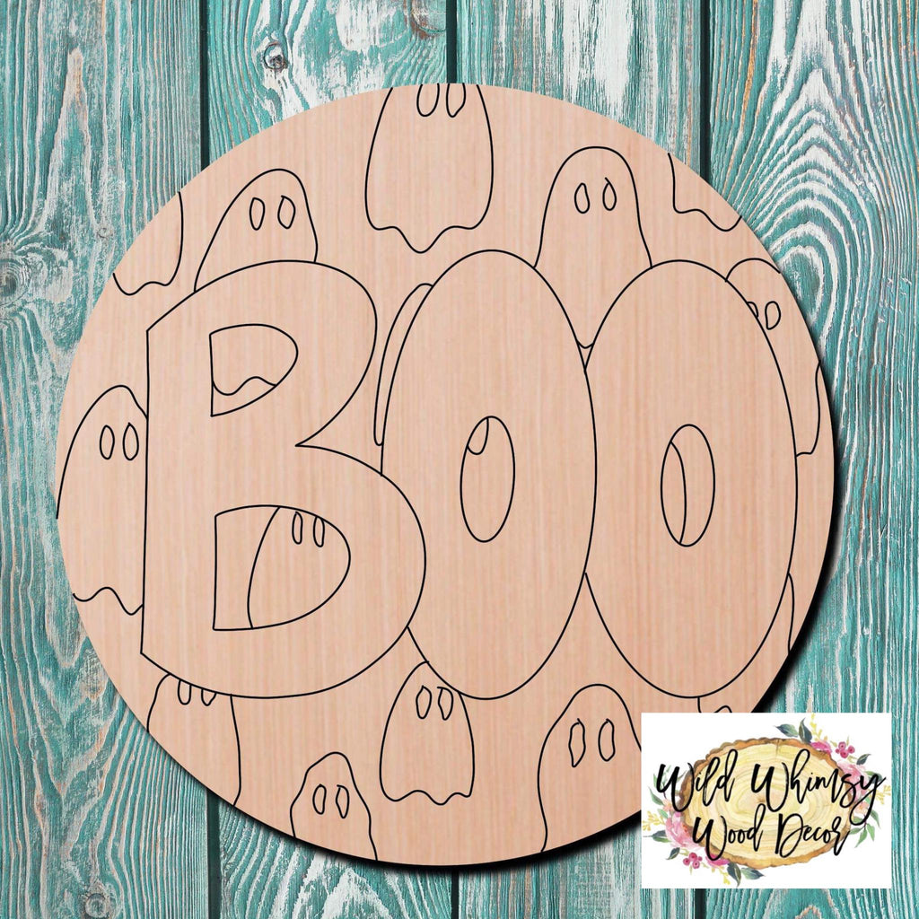 Wild Whimsy Wood Decor Ghost Wooden Cutout