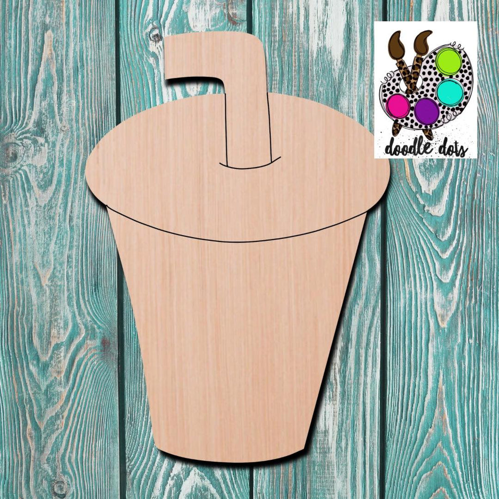 Doodle Dots  Drink Wooden Cutout