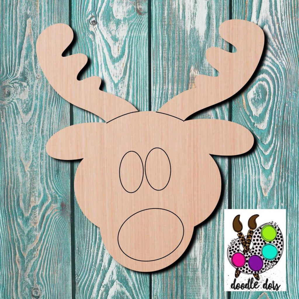 Doodle Dots Reindeer Wooden Cutout