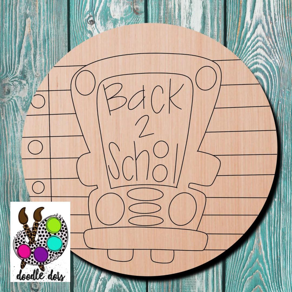 Doodle Dots Back To School Wooden Cutout