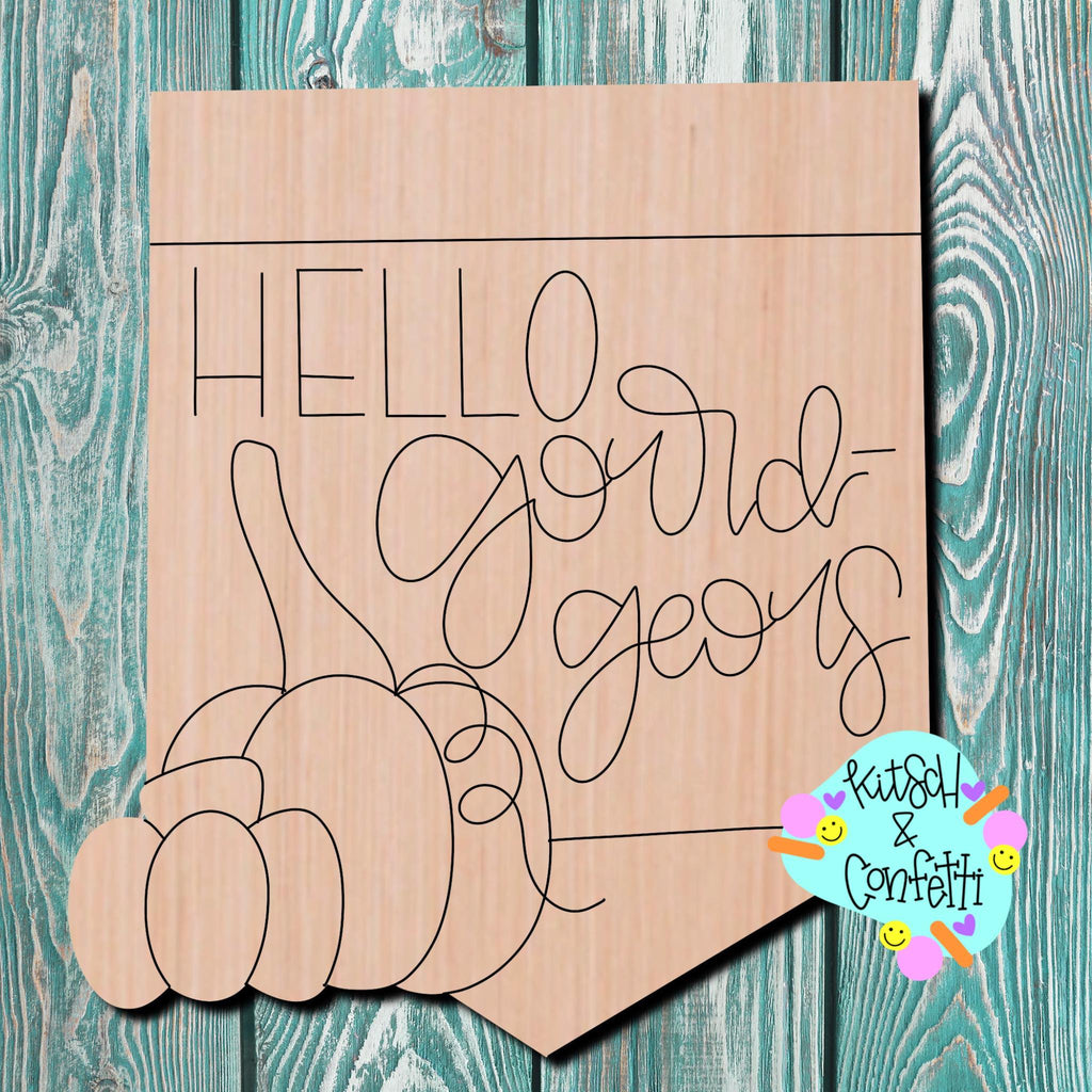 Kitsch & Confetti Gourd Wooden Blank