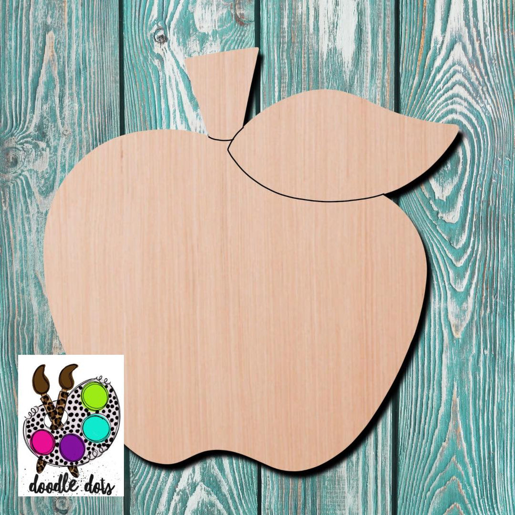 Doodle Dots Teacher Apple Wooden Cutout