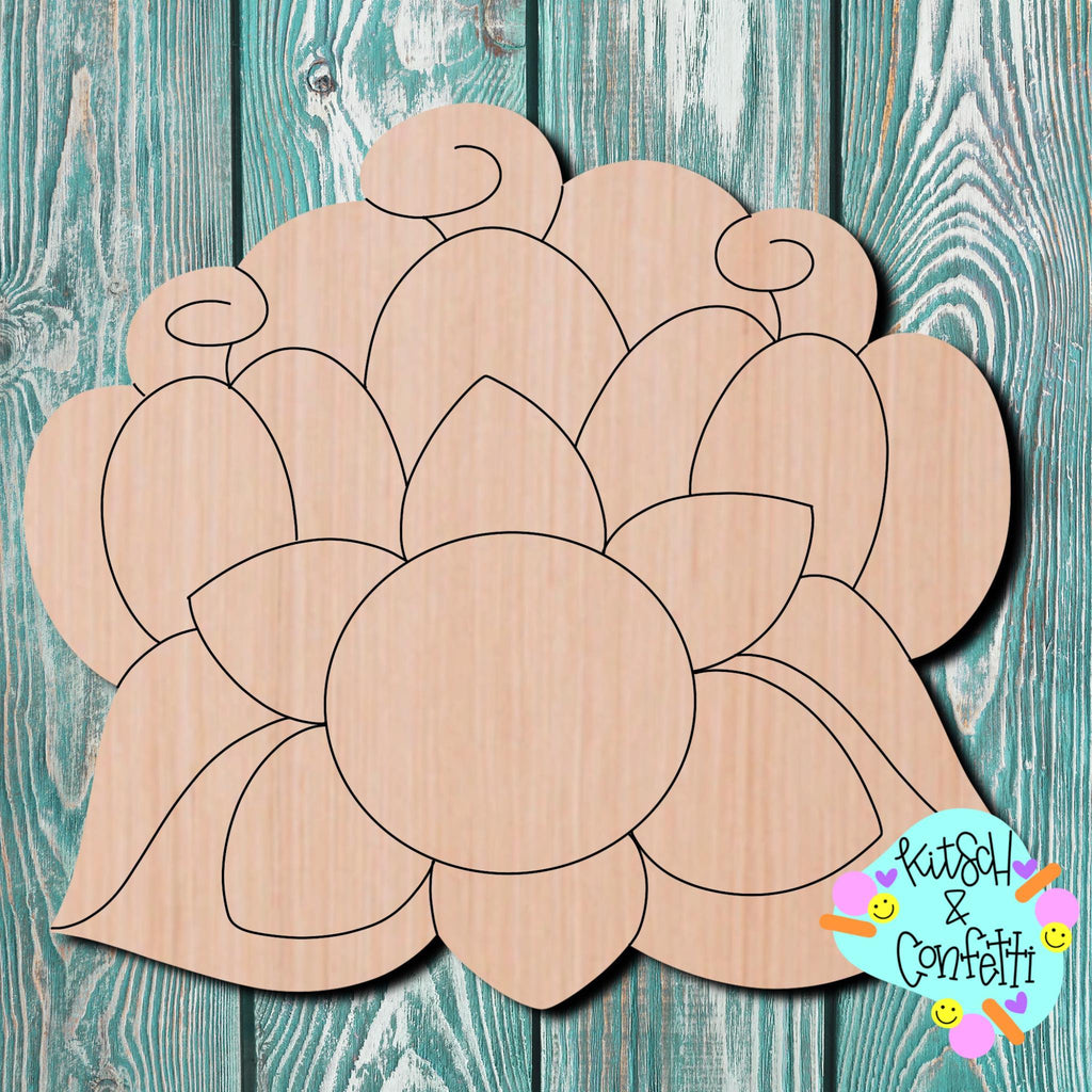 Kitsch & Confetti Sunflower Pumpkin Wooden Cutout