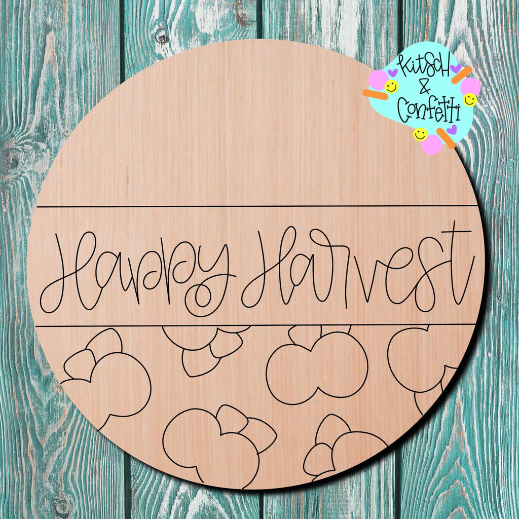 Kitsch & Confetti Happy Harvest Wooden Blank