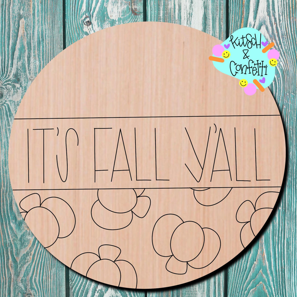 Kitsch & Confetti It's Fall Yall Wooden Cutout