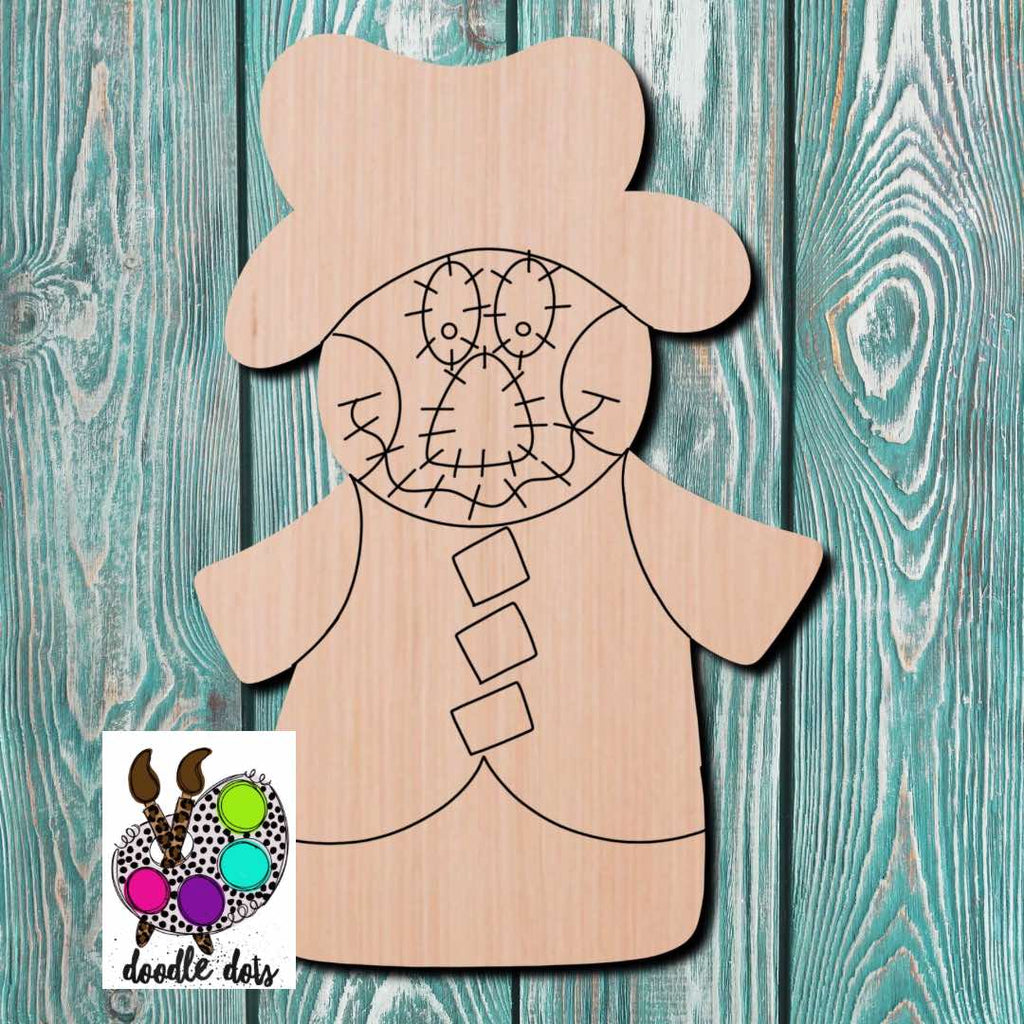 Doodle Dots Scarecrow Wooden Cutout