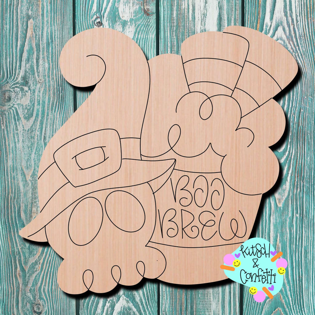 Kitsch & Confetti Boo Brew Wooden Cutout