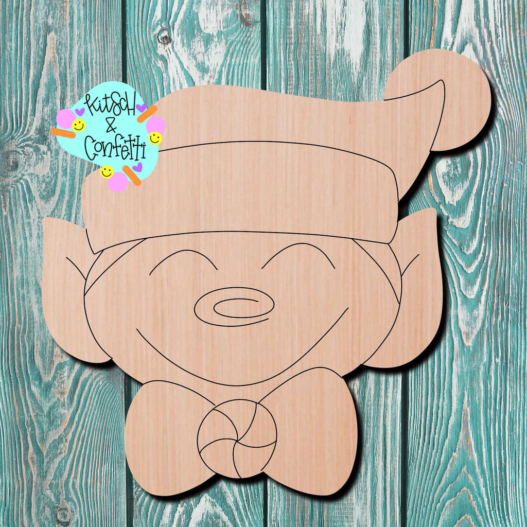 Kitsch & Confetti Elf Wooden Cutout