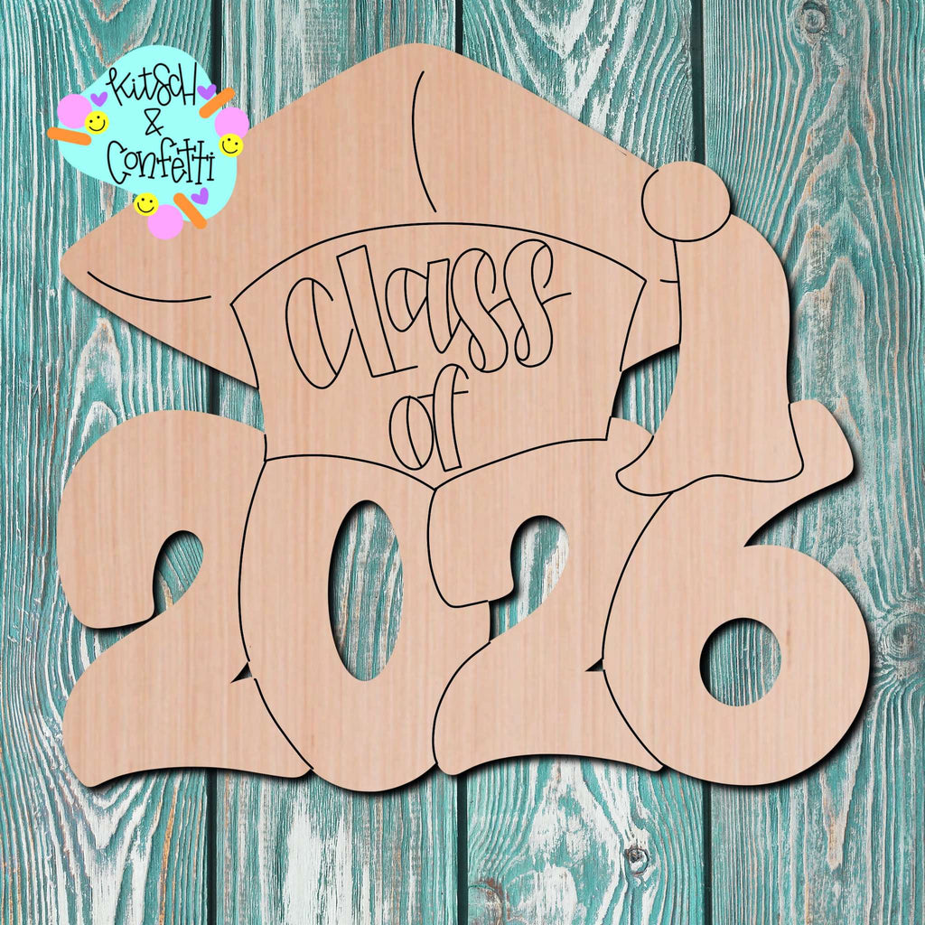 Kitsch & Confetti 2026 Graduation Wooden Blank (Copy)