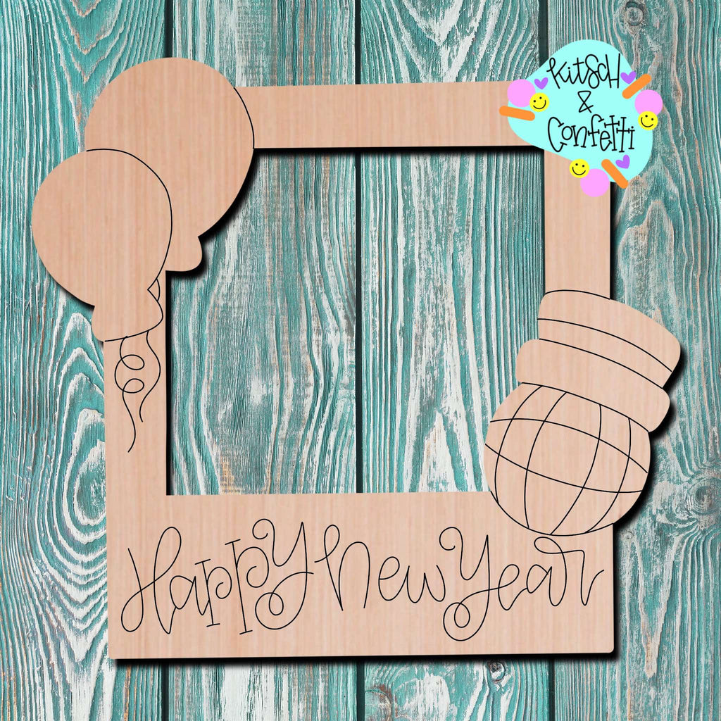 Kitsch & Confetti  New Years Eve Wooden Cutout