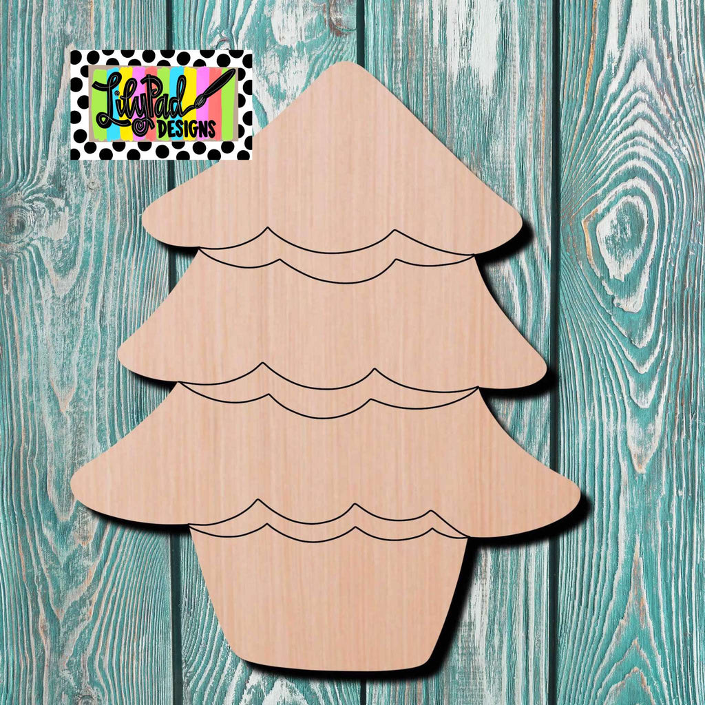 Lilypad Designs Christmas Tree Wooden Cutout