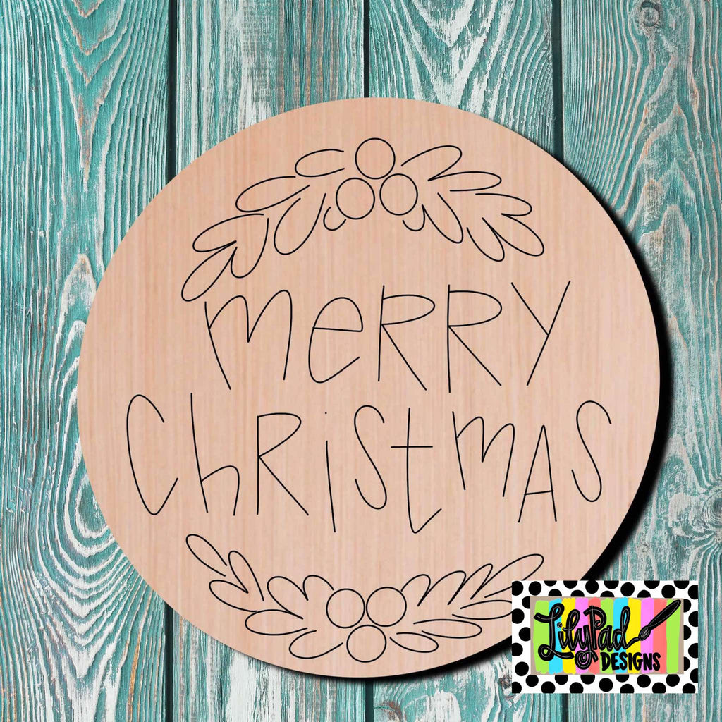 Lilypad Designs Merry Christmas Wooden Cutout