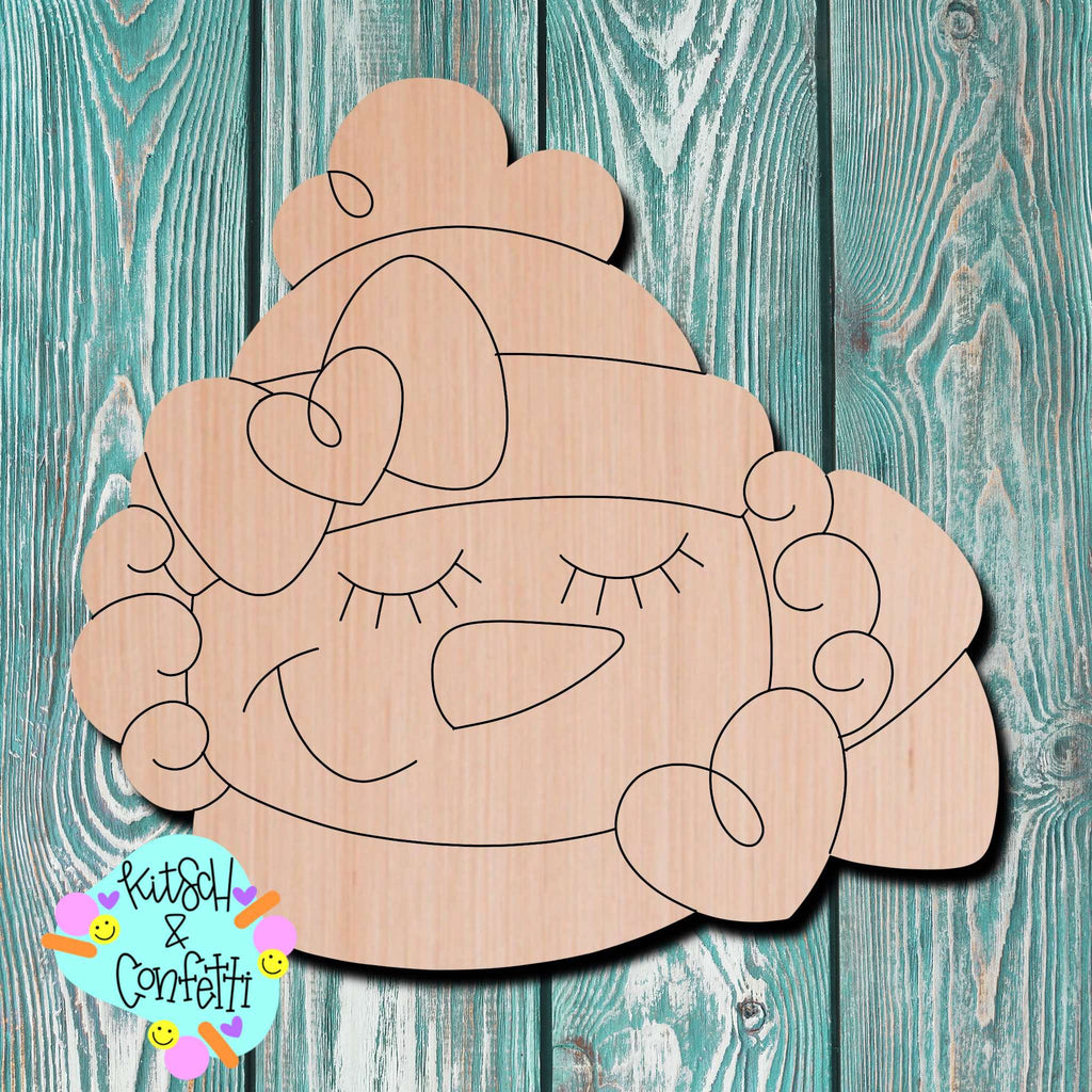 Kitsch & Confetti Snowman Wooden Blank