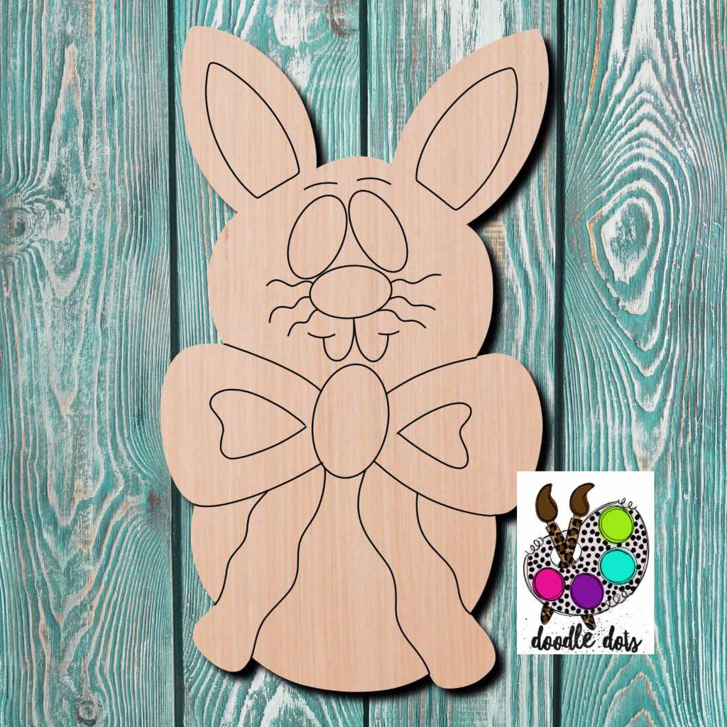 Doodle Dots Easter Bunny Wooden Cutout