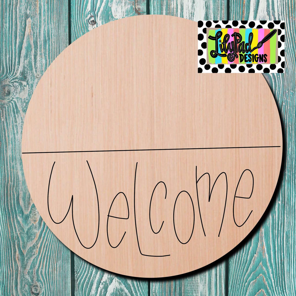 Lilypad Designs Welcome Wooden Cutout