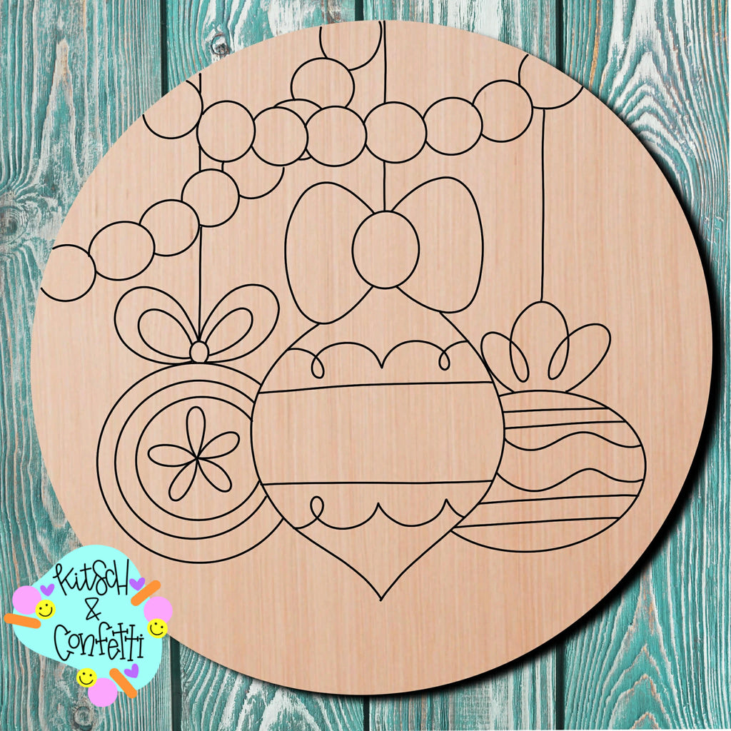 Kitsch & Confetti Christmas Ornament Wooden Cutout