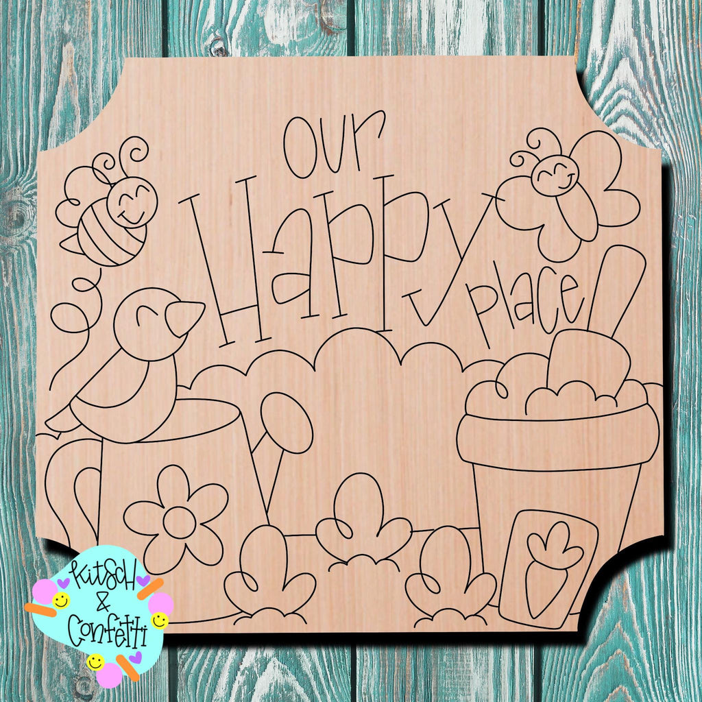 Kitsch & Confetti Garden Wooden Cutout