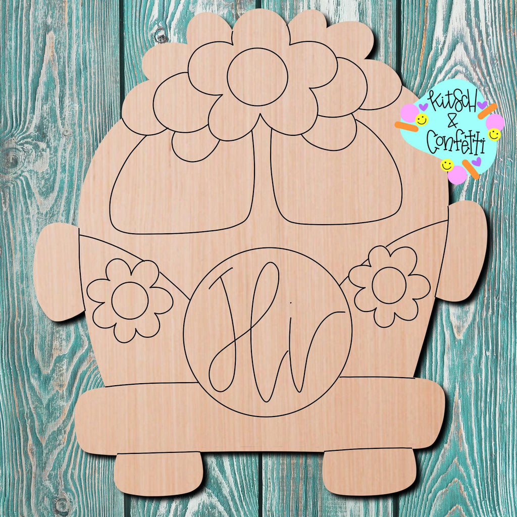Kitsch & Confetti Hippie Van Wooden Cutout