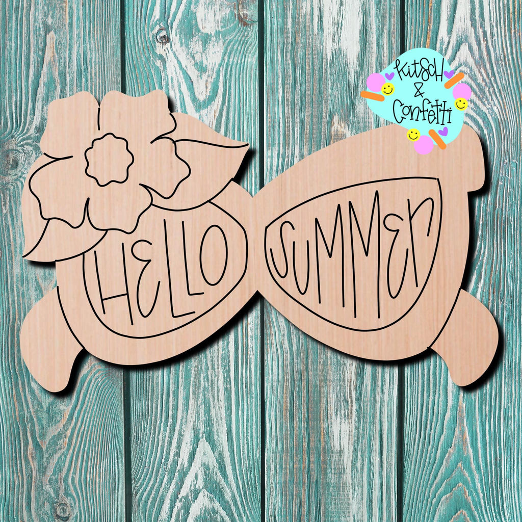 Kitsch & Confetti Sunglasses Wooden Cutout