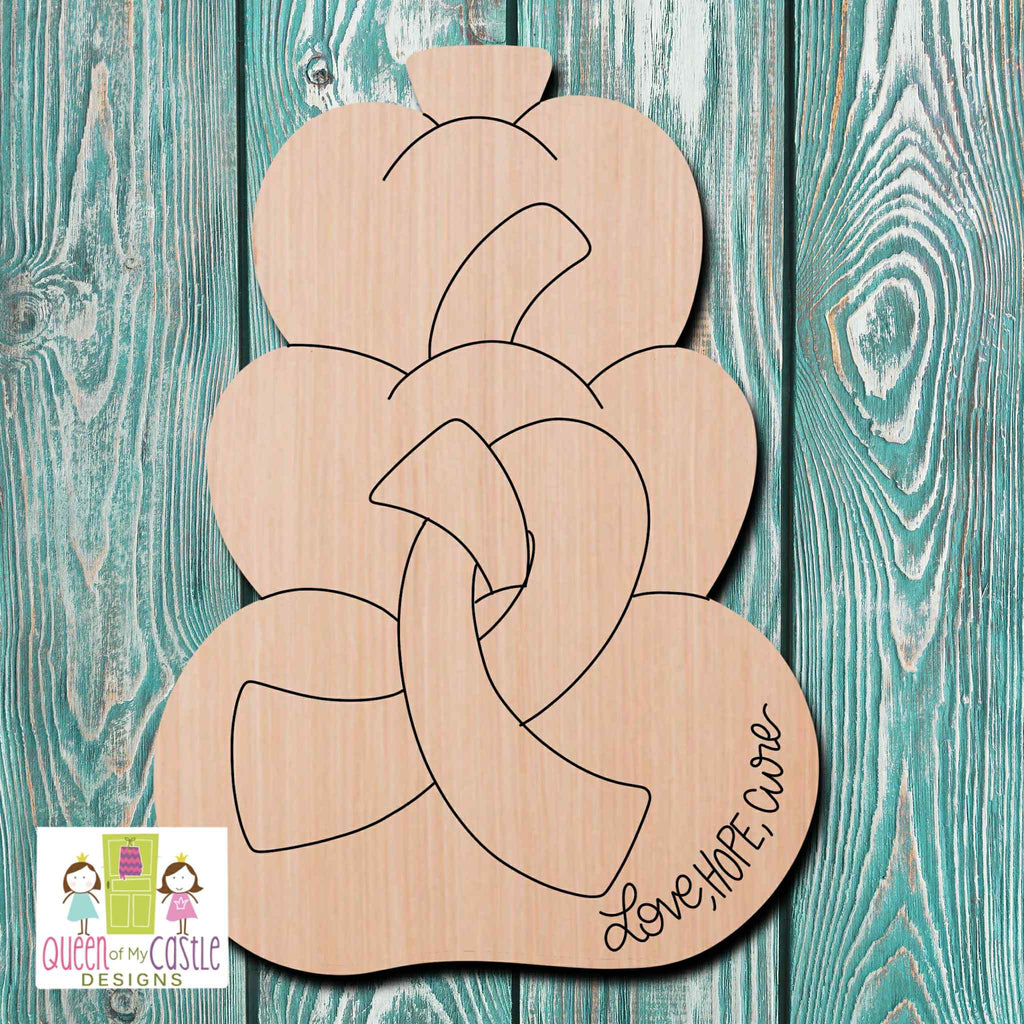 QOMC  Awareness Wooden Cutout