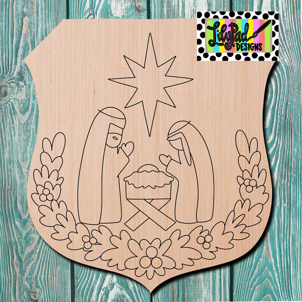 Lilypad Designs Nativity Wooden Cutout
