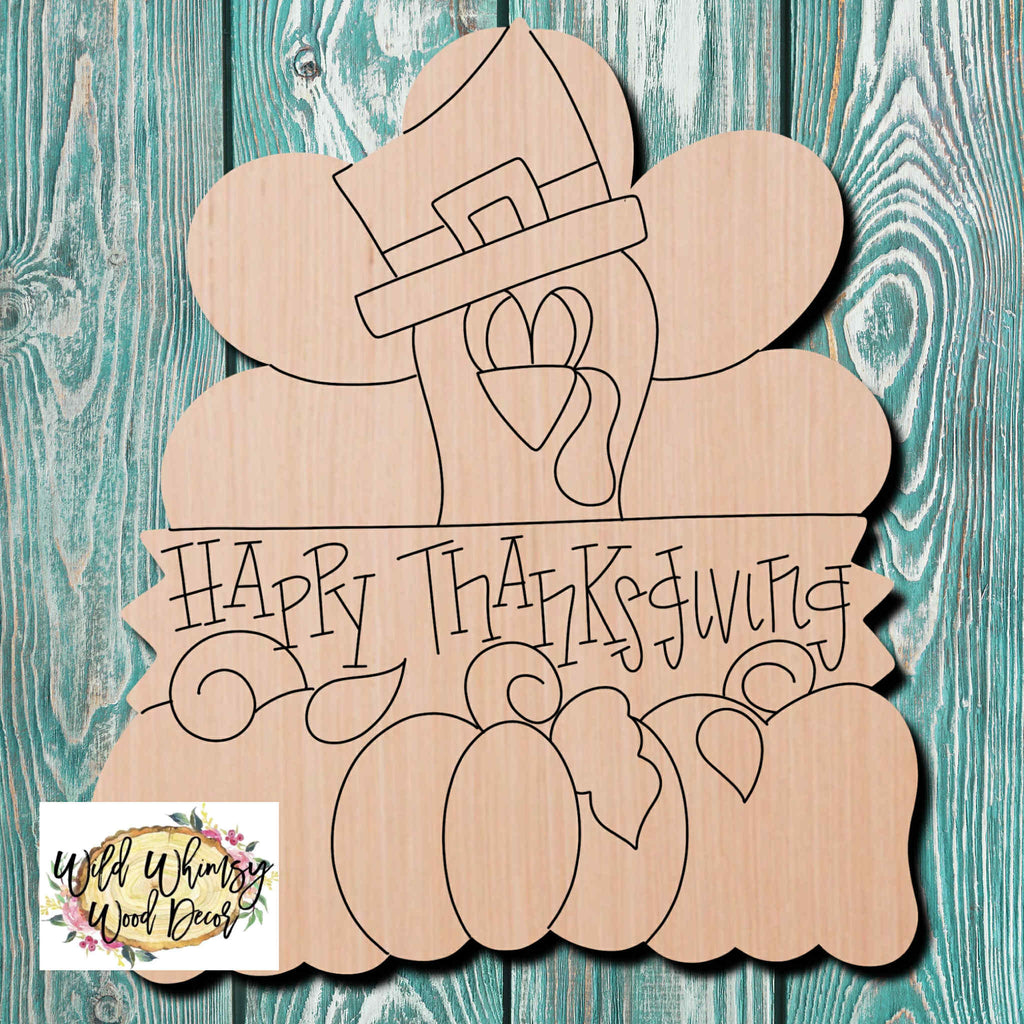 Wild Whimsy Wood Decor Thanksgiving Wooden Cutout