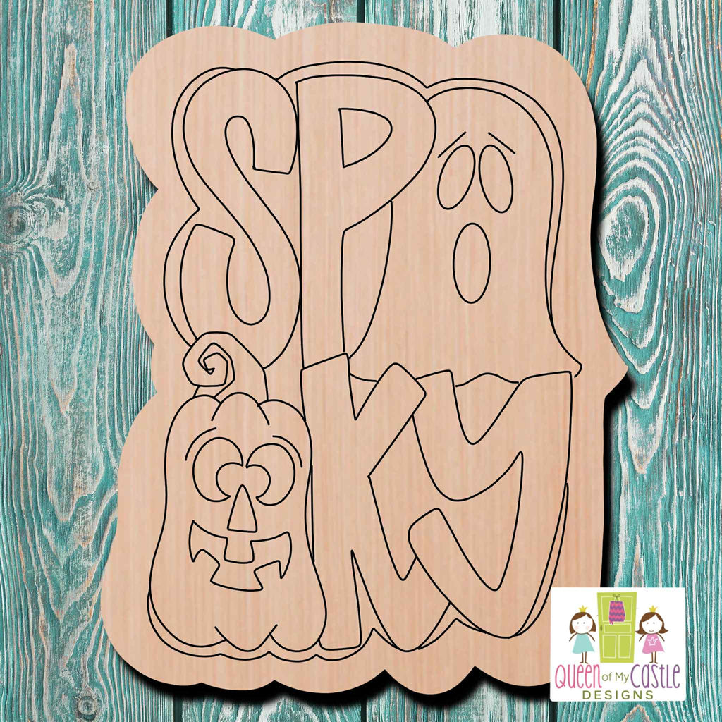 QOMC Spooky Wooden Cutout