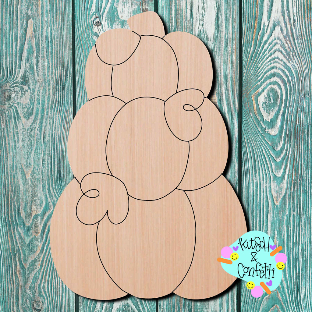 Kitsch & Confetti Pumpkin Stack Wooden Cutout