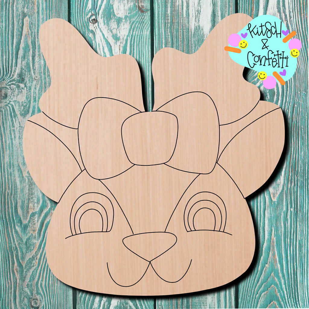 Kitsch & Confetti Reindeer Girl Wooden Cutout