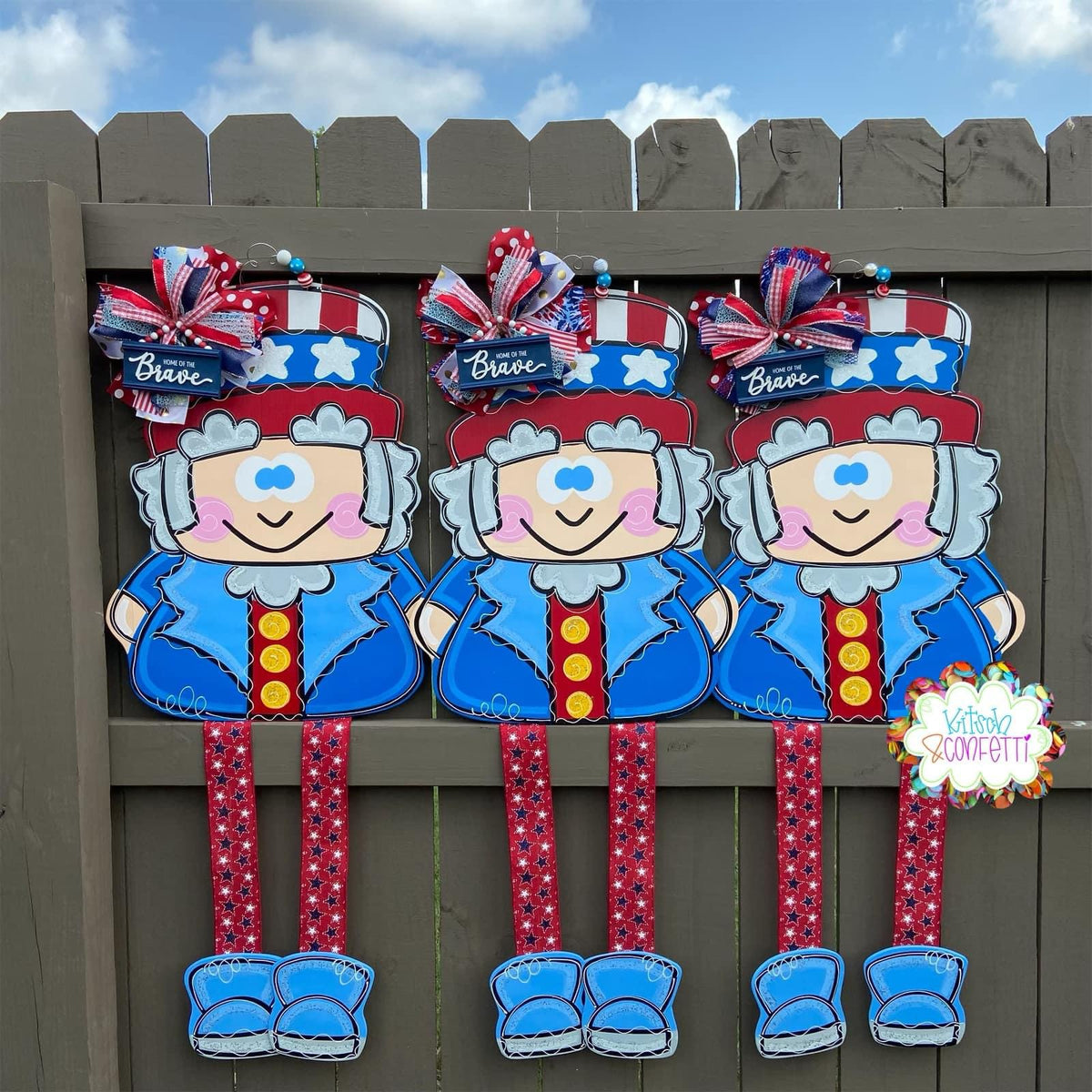 Uncle Sam Ribbon Leg Wooden Blank – Kitsch And Confetti