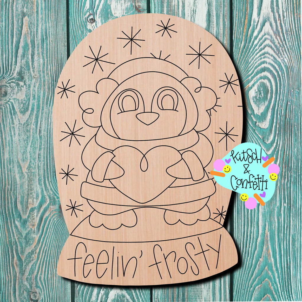 Kitsch & Confetti Penguin Wooden Cutout