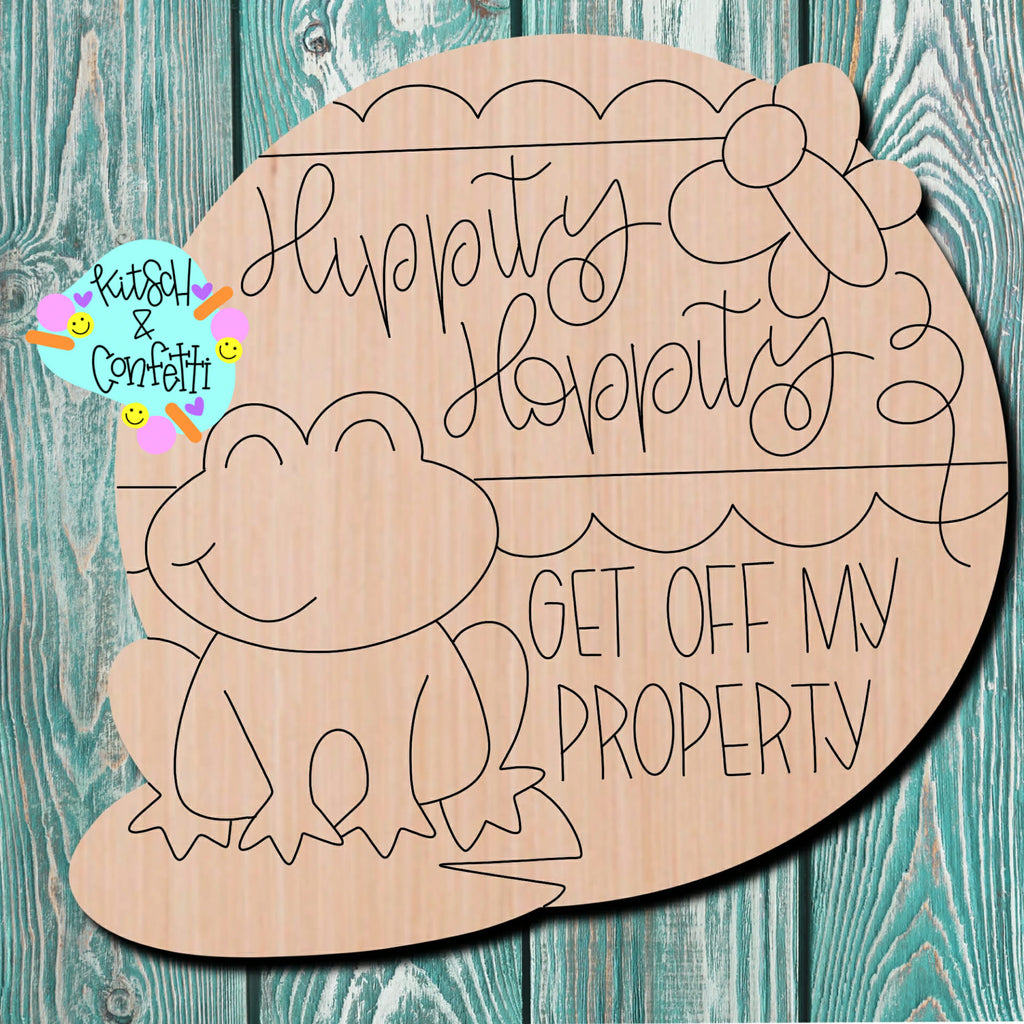 Kitsch & Confetti Frog Wooden Cutout