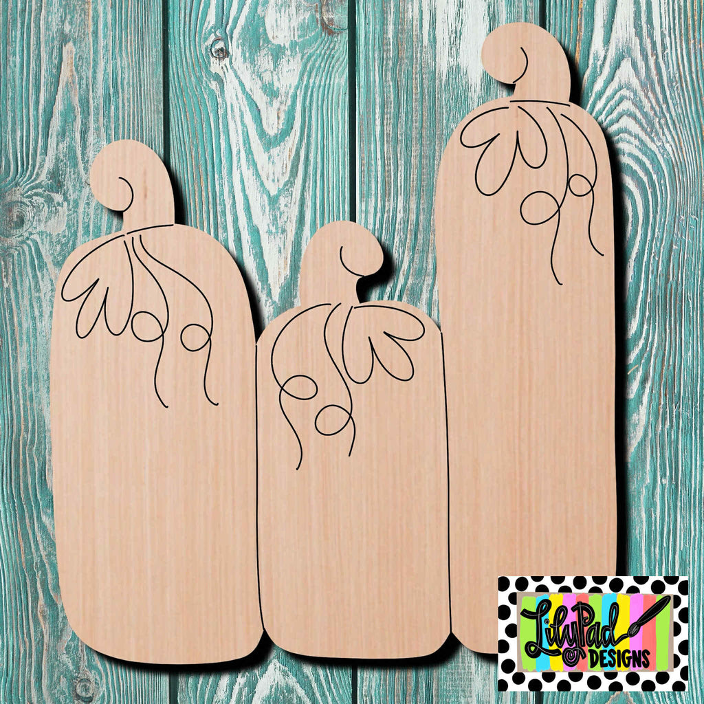 Lilypad Designs Pumpkin Trio Wooden Cutout